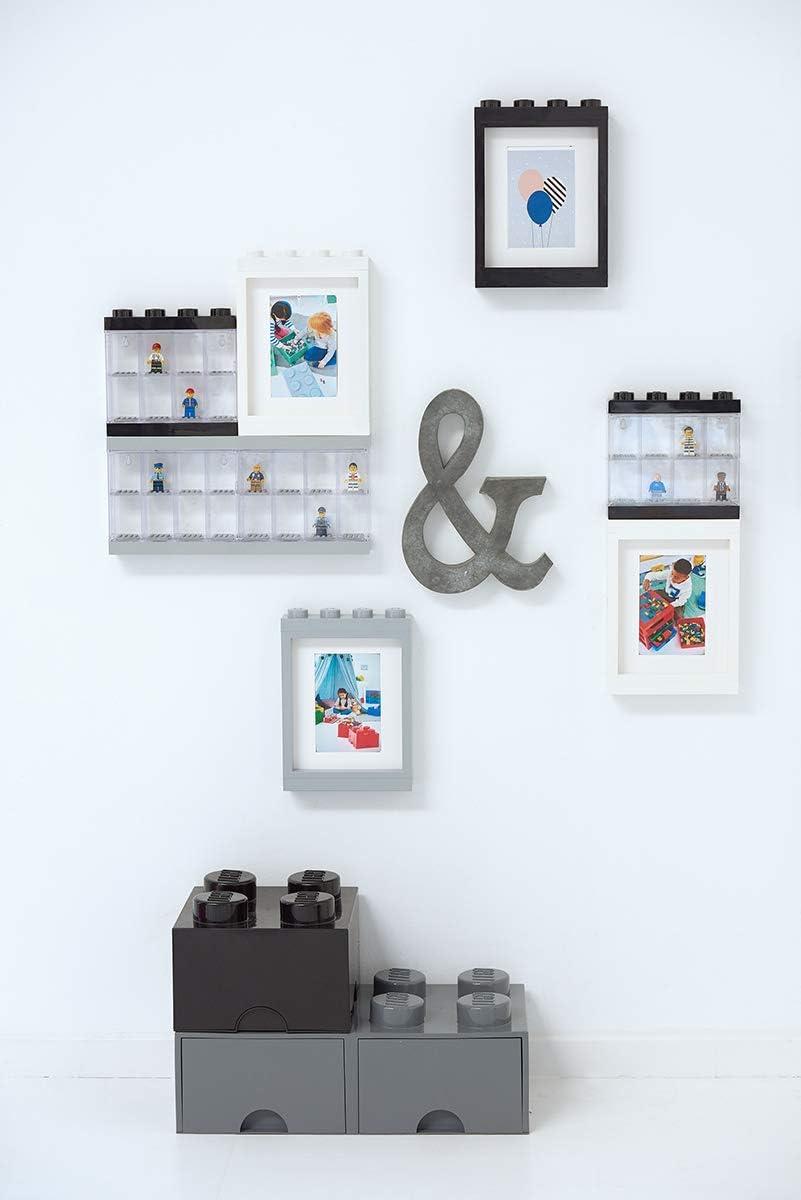 Room Copenhagen Lego Picture Frame - Stackable, Tabletop or Wall Display Photo Frame - Grey