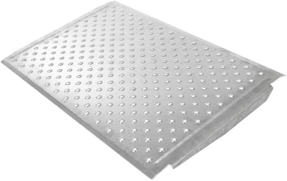 Silver Aluminum 24" x 36" Threshold Ramp with Punch Plate Surface