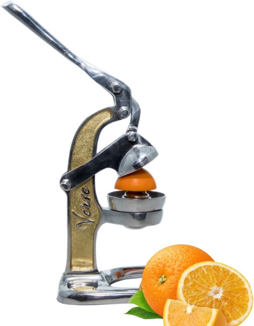 Gold and Silver Cast Aluminum Manual Citrus Juicer