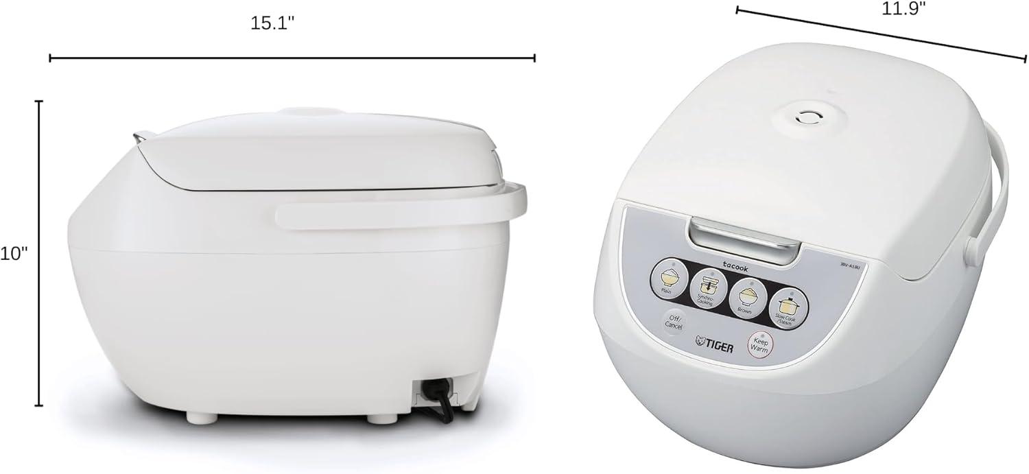 Tiger JBV-A18U 10-Cup Multi-function Rice Cooker - White