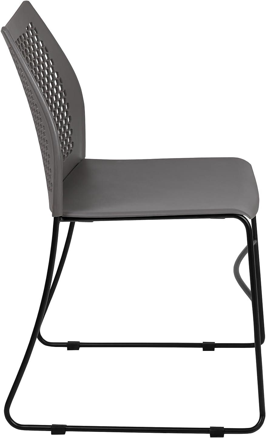Flash Furniture Antonia 661 lb. Capacity Stack Chair with Air-Vent Back and Powder Coated Sled Base