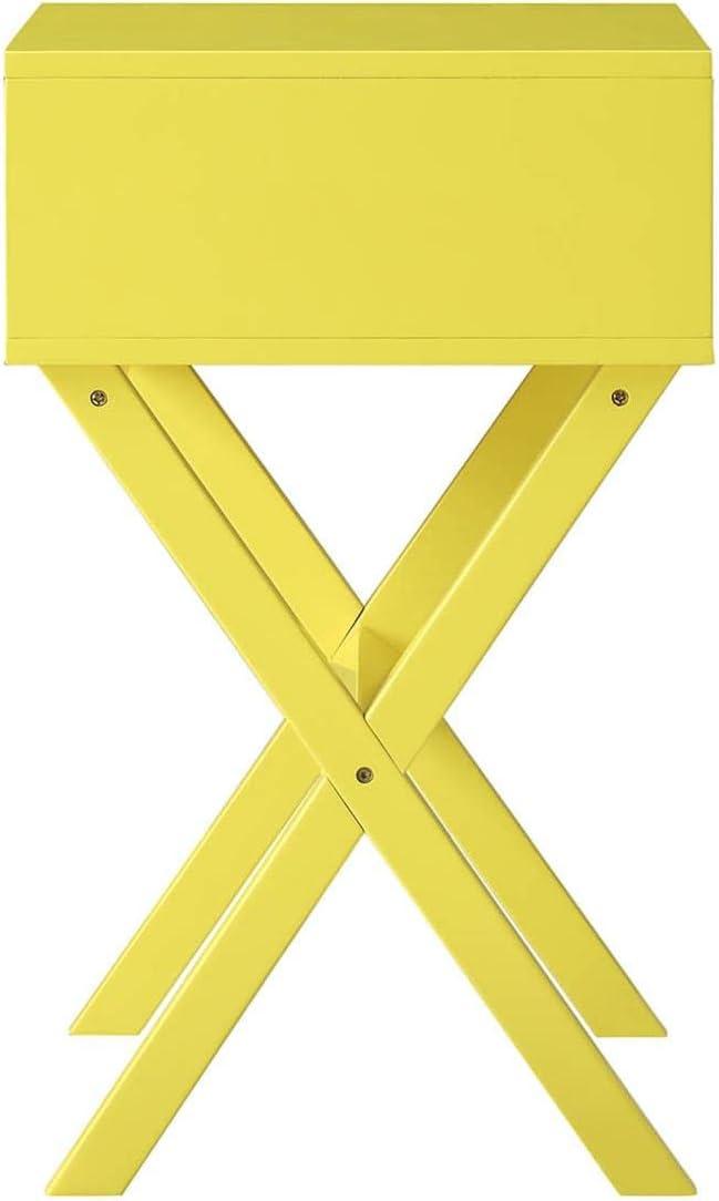 Convenience Concepts Designs2Go Landon 1 Drawer End Table, Yellow