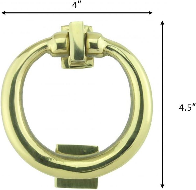 Ring Entry Solid Brass Door Knocker Antique Circular Brass Renovators Supply