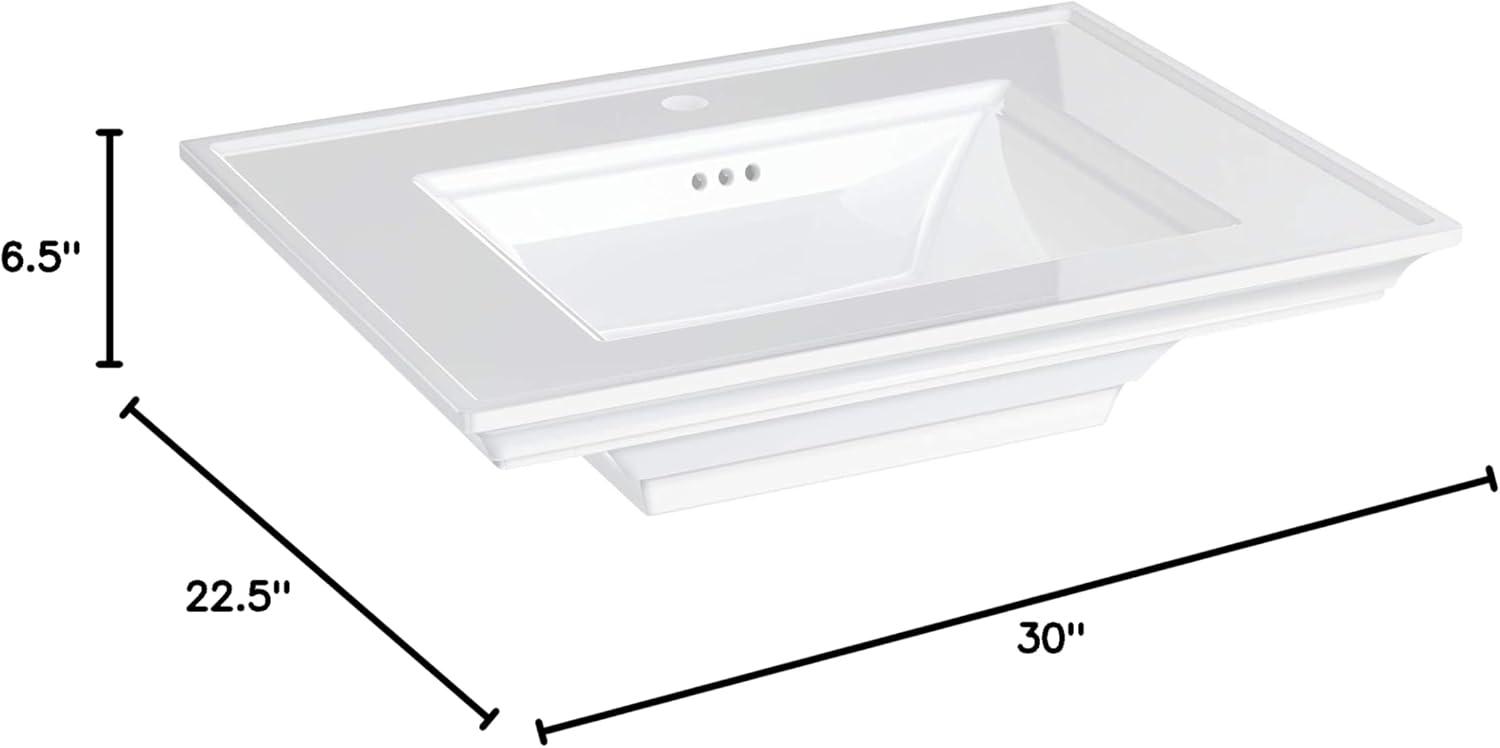 American Standard Town Square S 22.5'' Ceramic Rectangular Bathroom Sink with Overflow