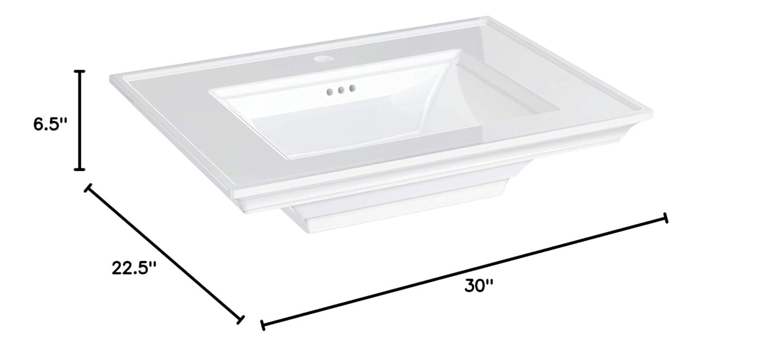 American Standard Town Square S 22.5'' Ceramic Rectangular Bathroom Sink with Overflow