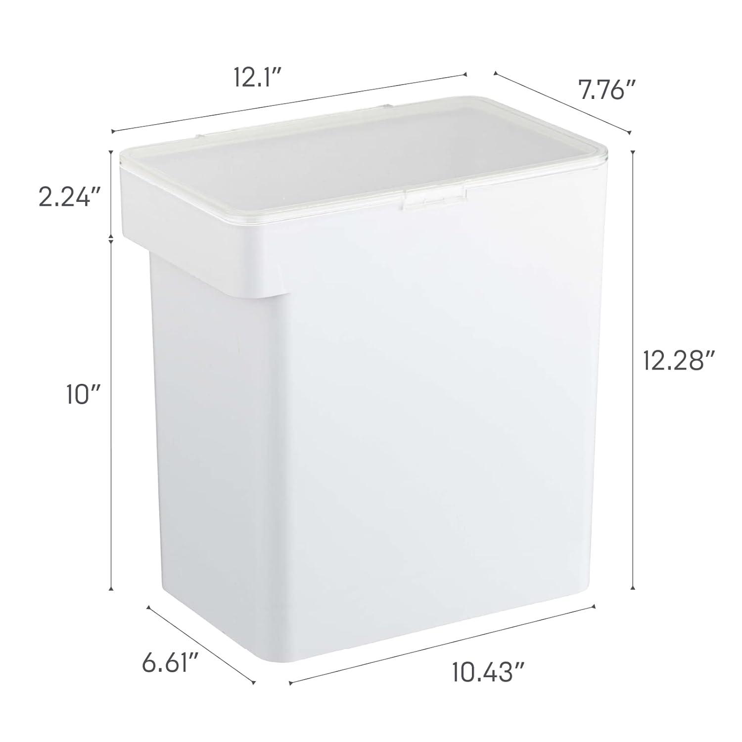 Yamazaki Home Airtight Pet Food Large Storage Container With Transparent Lid, 3.2 gallons