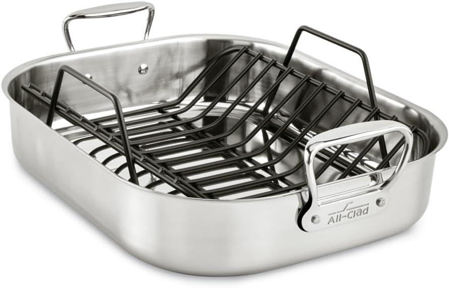 Specialty 16 in. Non-Stick Stainless Steel Roasting Pan