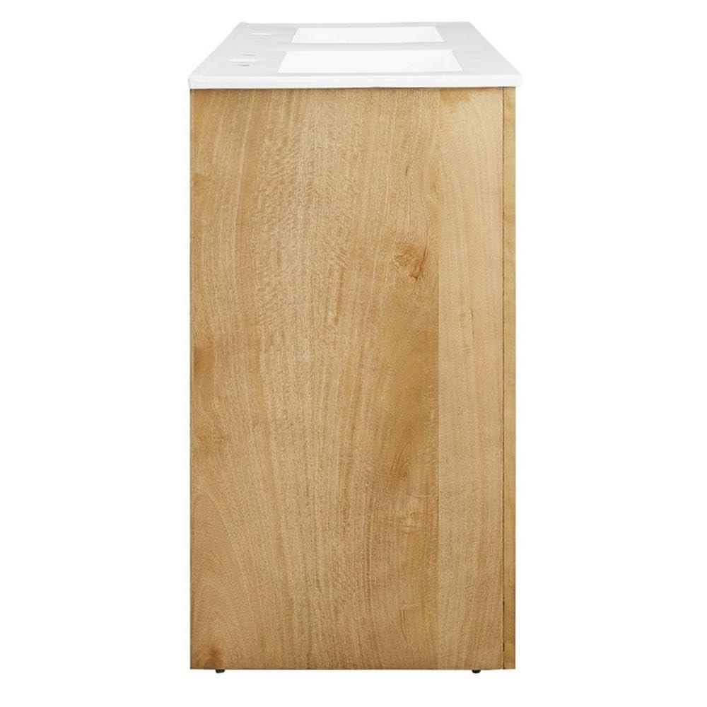 Appia 48" Oak White Double Sink Bathroom Vanity