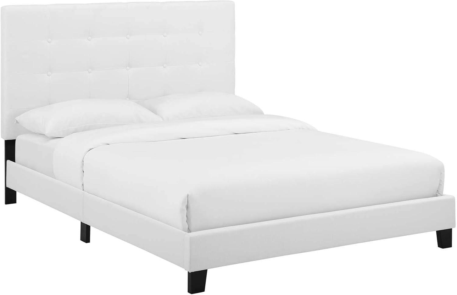 Modway Melanie Tufted Button Upholstered Fabric Platform Bed