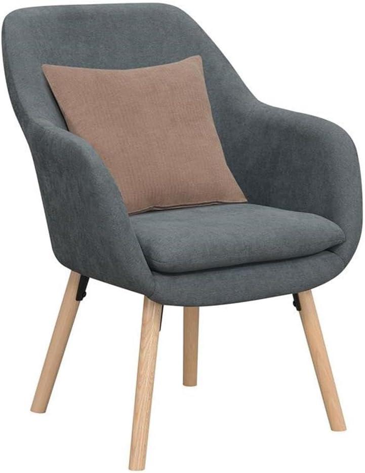 Convenience Concepts Take a Seat Charlotte Wingback Upholstered Accent Armchair, Slate Gray Fabric