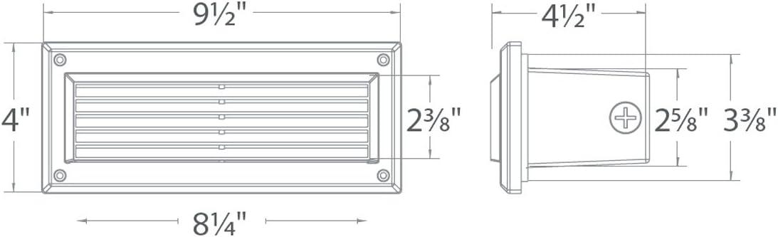 Endurance Black LED Outdoor Louvered Brick Light with Clear Glass