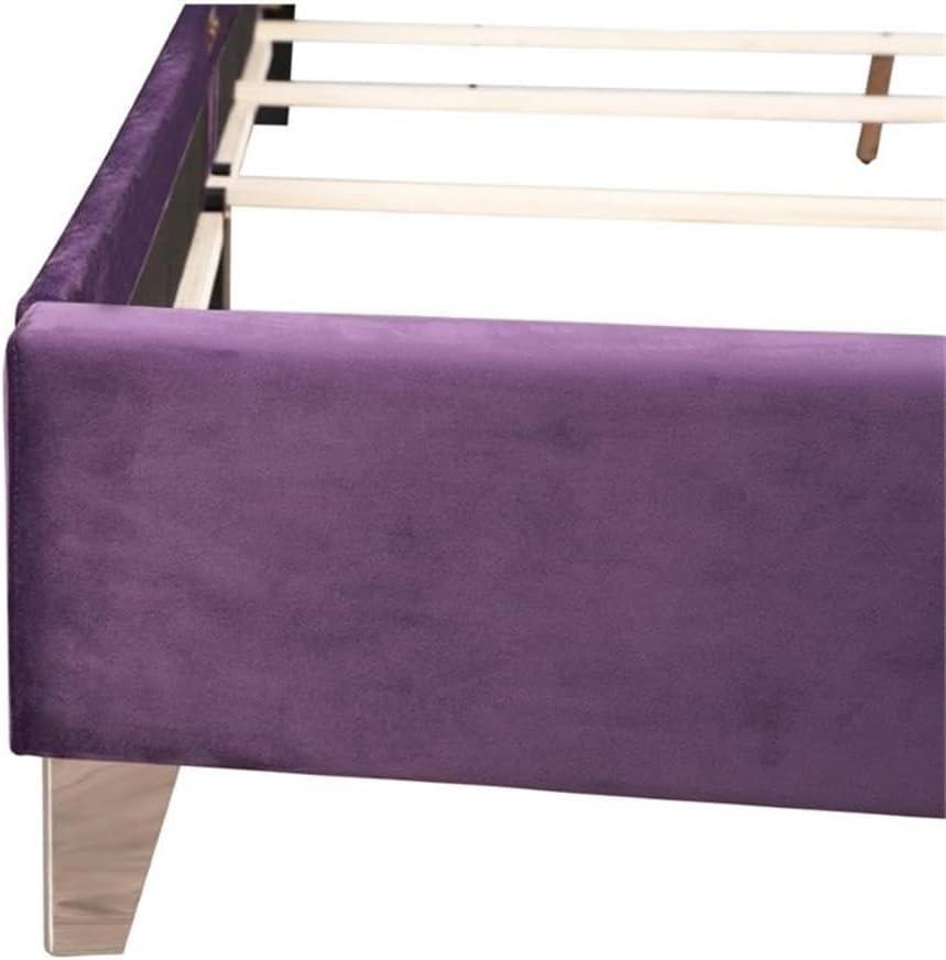 Glory Furniture Julie G1921-QB-UP Queen Upholstered Bed, Purple