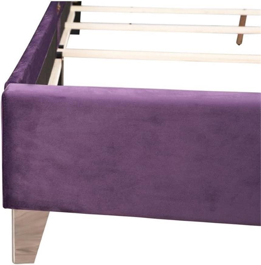 HomeStock Classic Comfort Upholstered Bed , Purple