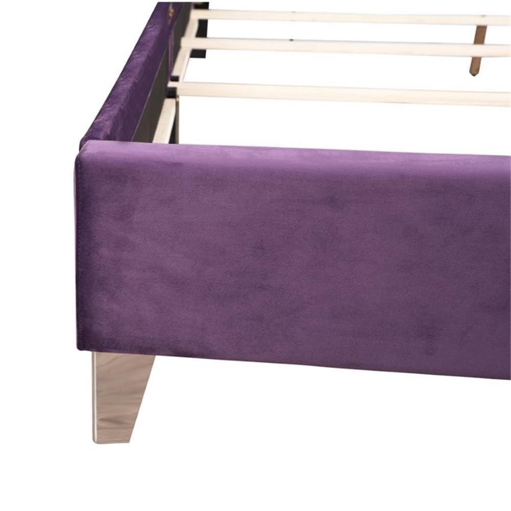 Glory Furniture Julie G1921-QB-UP Queen Upholstered Bed, Purple