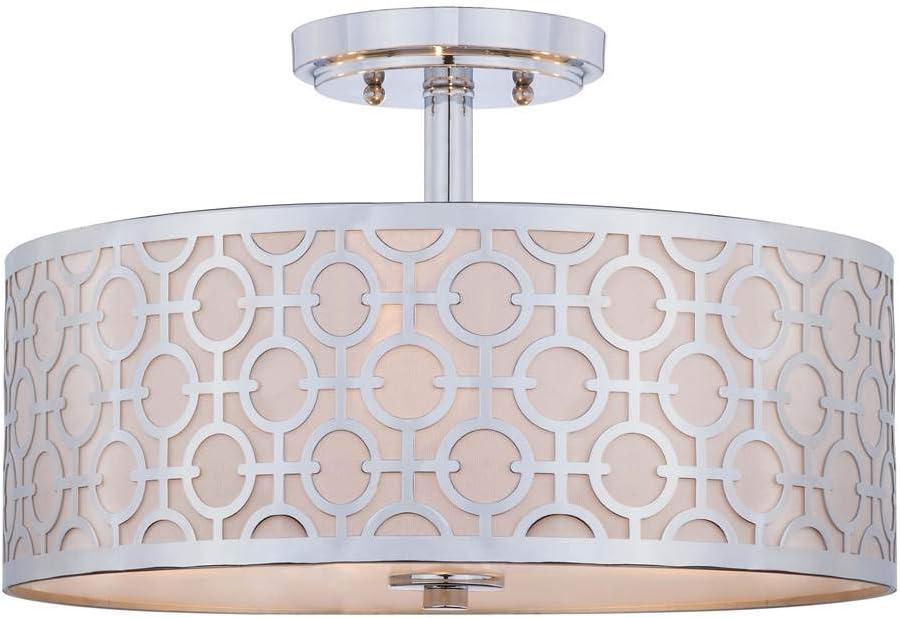 Vera Chain Link 3 Light 15.5 Inch Dia Flush Mount  - Safavieh