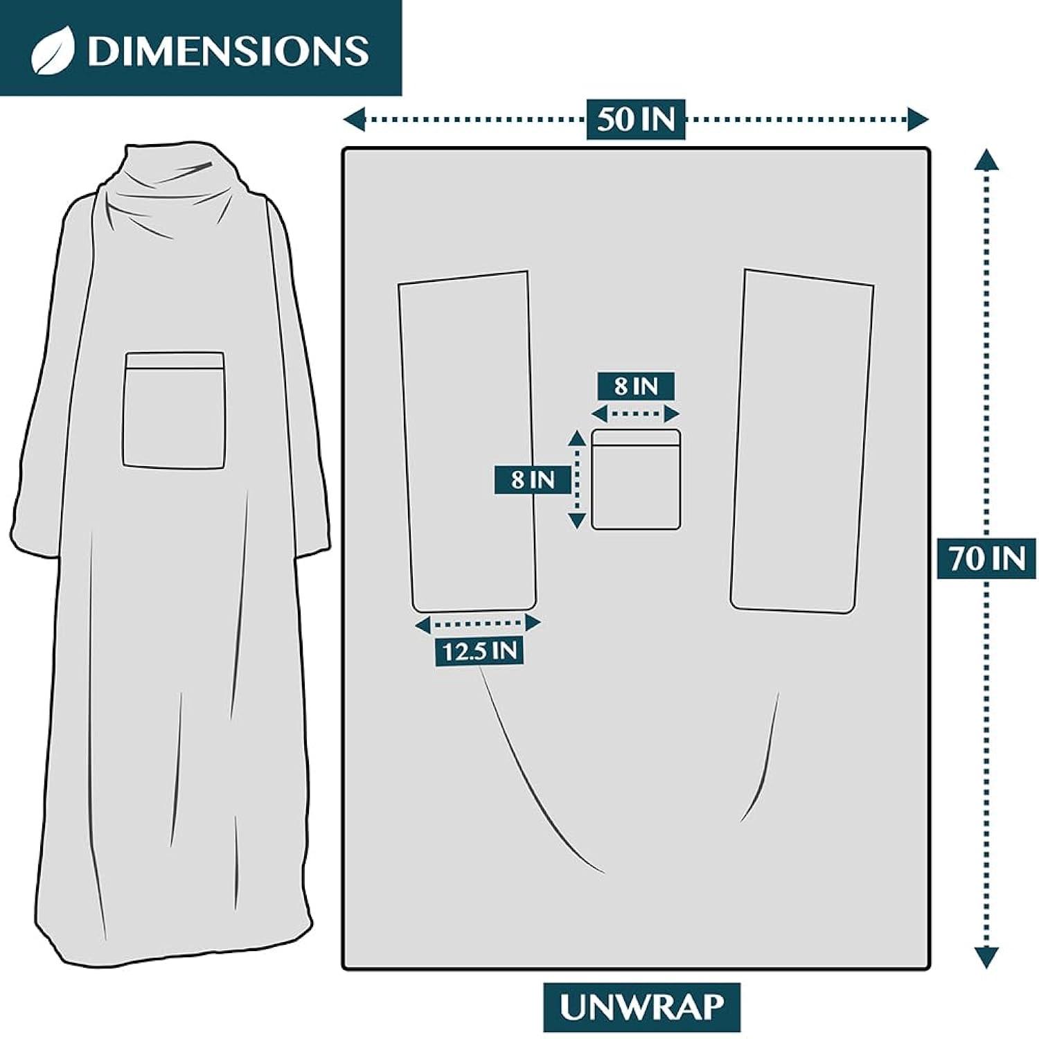 PAVILIA Fleece Wearable Blanket with Sleeves, Warm Cozy Soft Functional Lightweight Sleeved Throw Adults Men Women, Cheetah/Regular Pocket