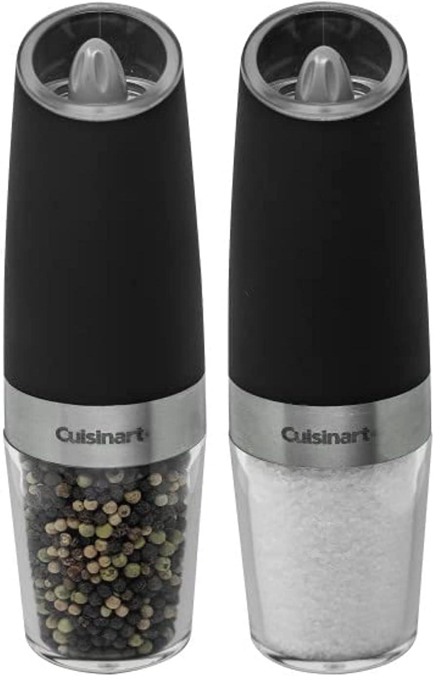 Cuisinart Black and Silver Electric Salt and Pepper Mill Set