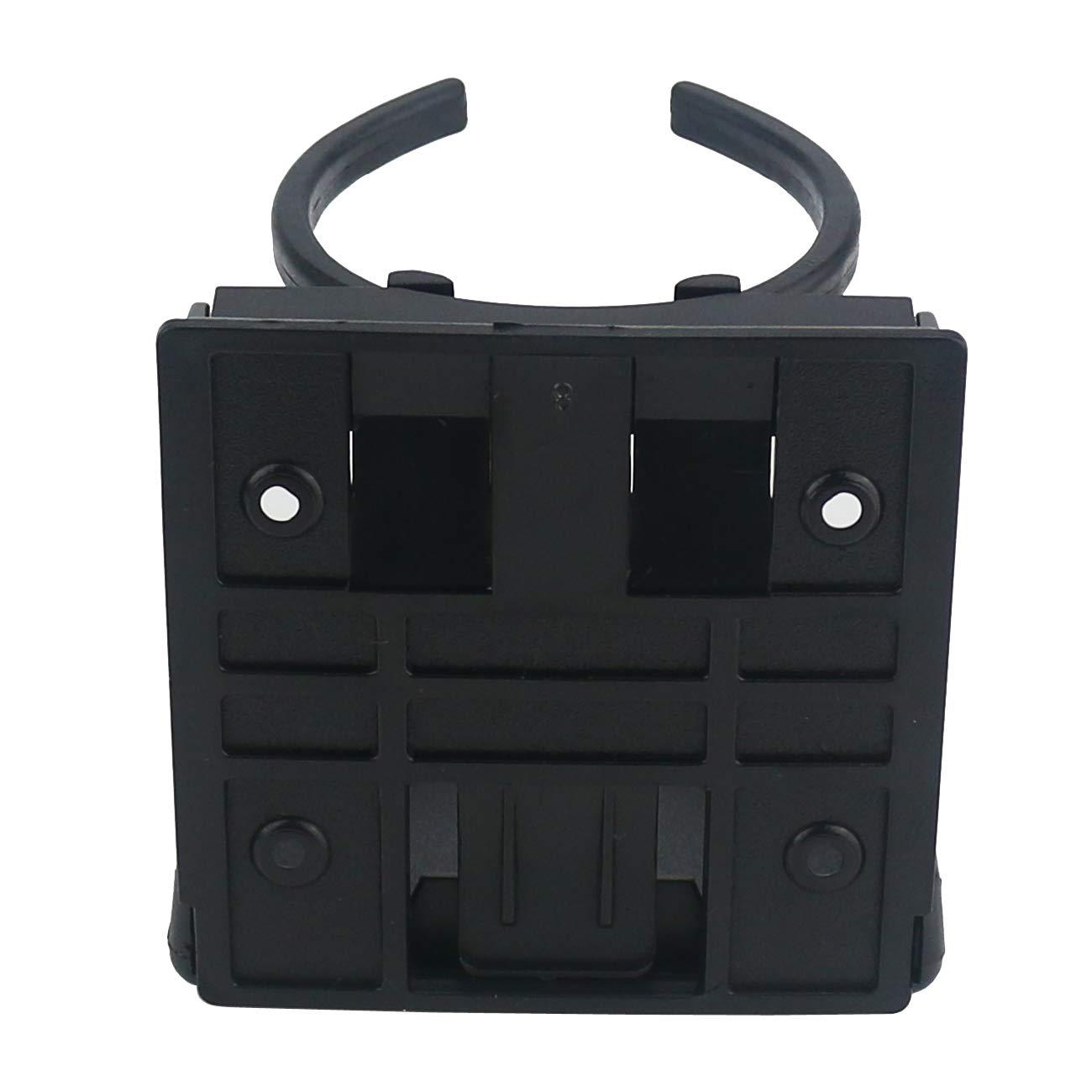 2PCS Adjustable Folding Drink Holder/Adjustable Cup Holder for Marine/Boat/Caravan/Car/Trucks/RVs/Vans (Black)