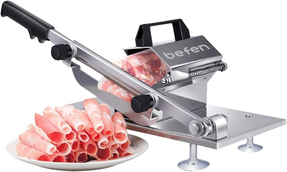 Manual Stainless Steel Frozen Meat Slicer with 8-Inch Blade