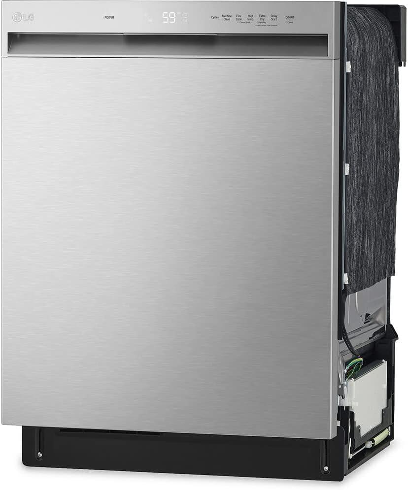 LG 24-inch Wide QuadWash, Front Control Dishwasher - Stainless Steel, Print Proof Stainless Steel & Reviews | Wayfair