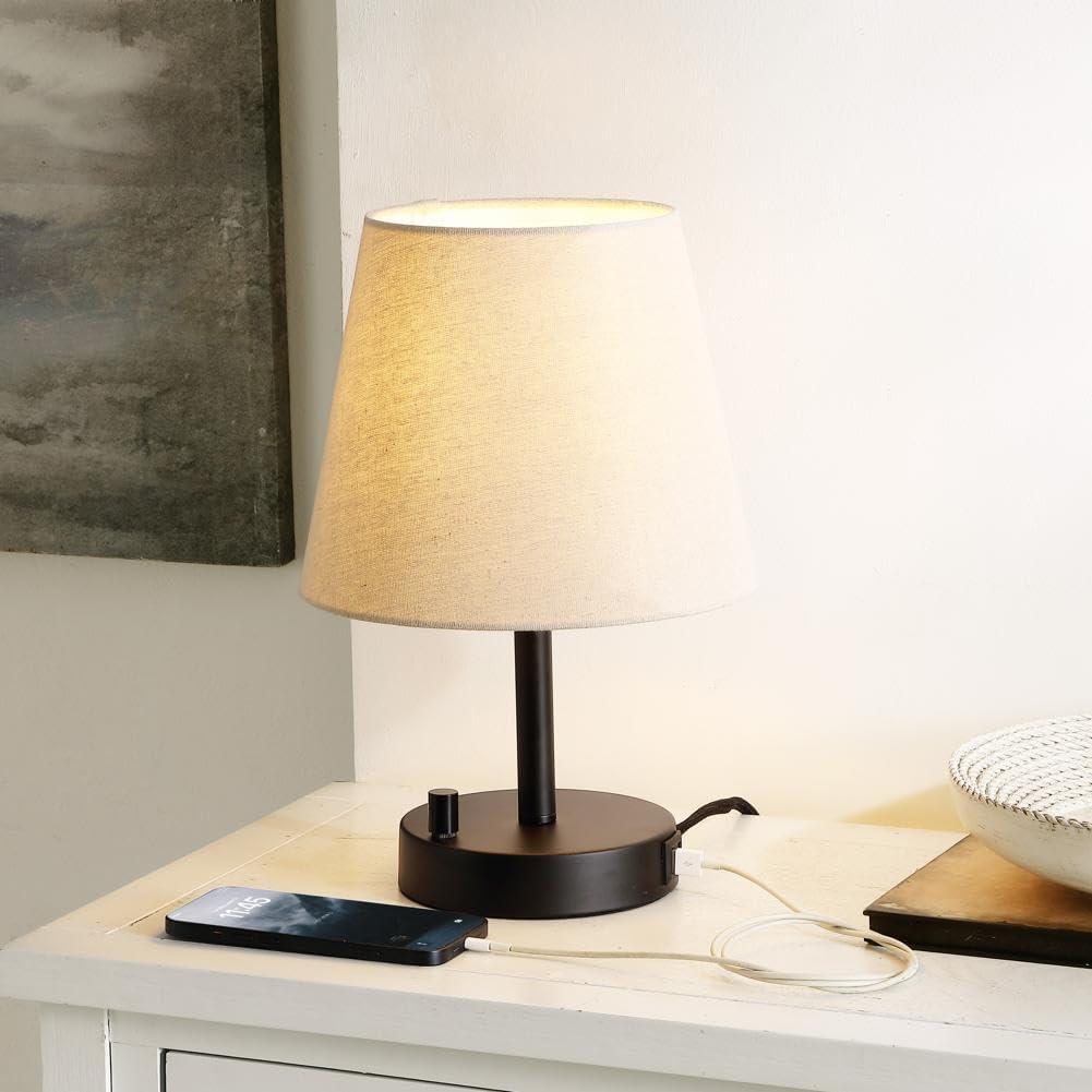 Dexter Table Lamp W/ USB Port - 13.5 Inch Height - TBL4460 - Black - Safavieh