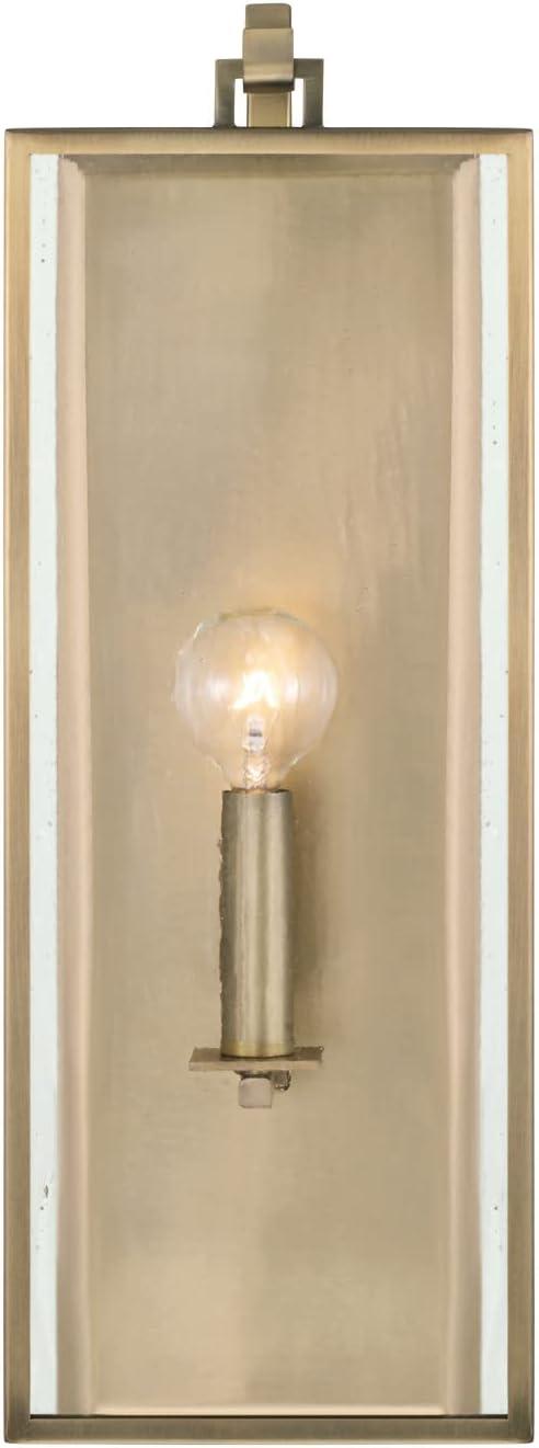 Matte Black Antiqued Glass 1-Light Wall Sconce