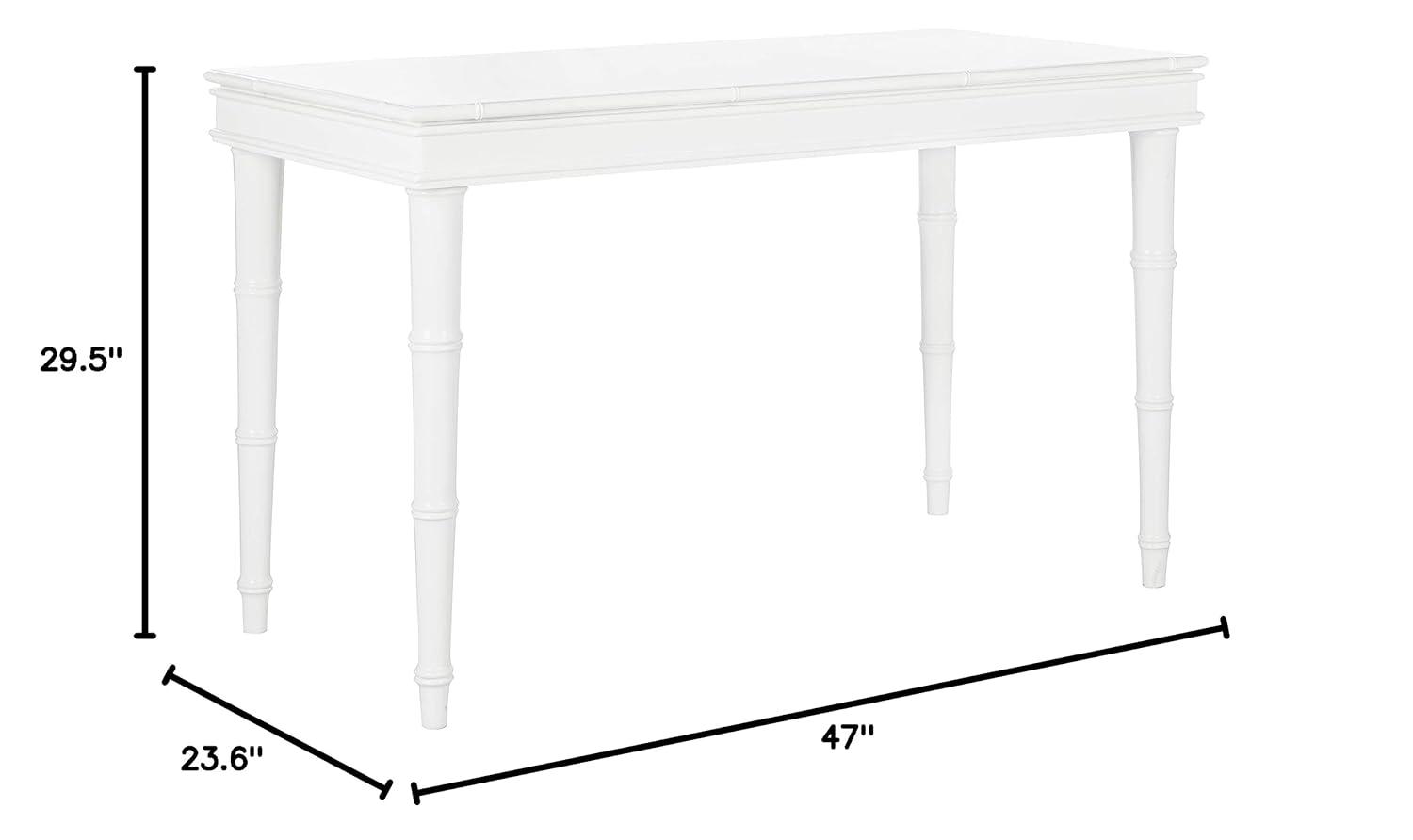 Noely Writing Desk - White/Gold Handle - Safavieh