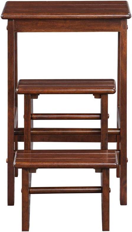 24" Cappuccino Foldable 3-Step Wooden Chair