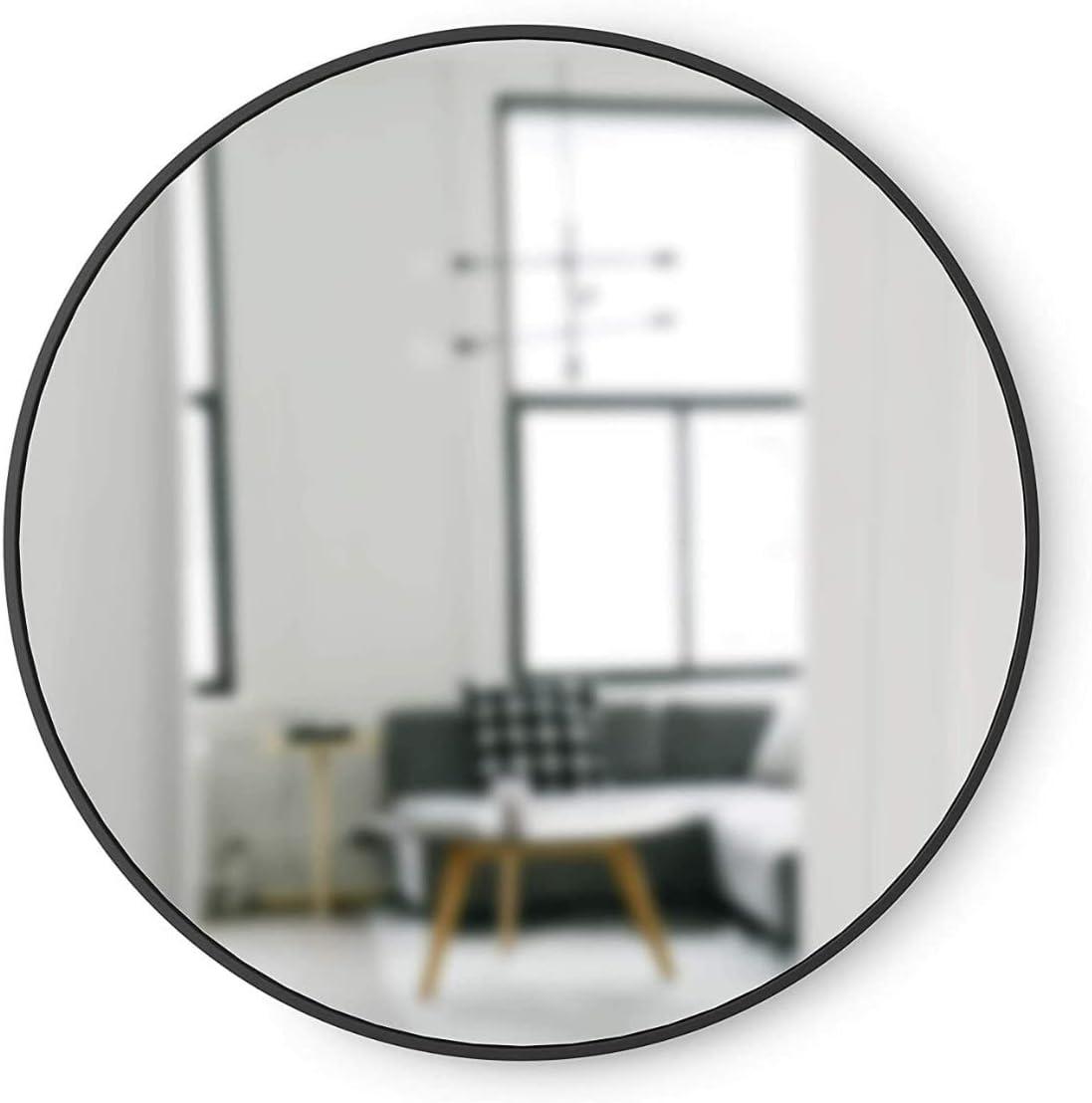 Hub Rubber Round Wall Mirror