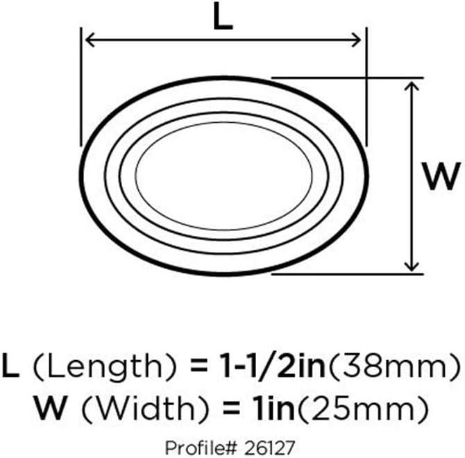 Satin Nickel Oval Cabinet Knob with Mounting Hardware