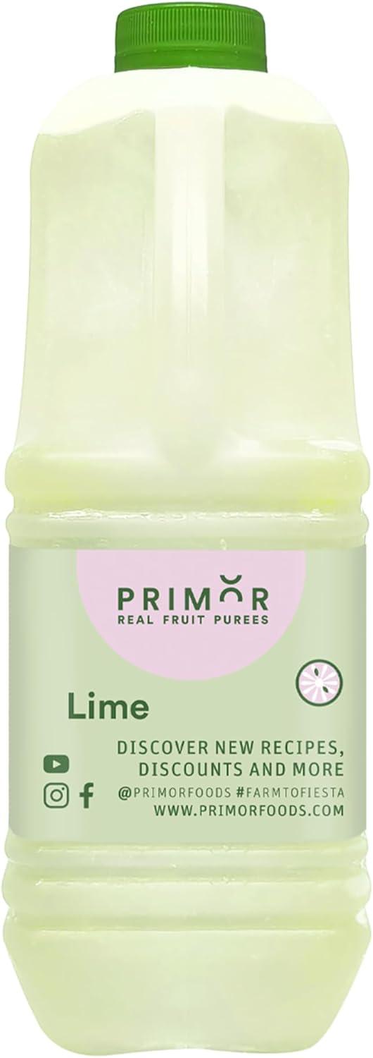 Primor Fruit Purees | Made with Real Fruit | Countless Applications: Juices, Smoothies, Cocktails, Desserts, and More - Lime