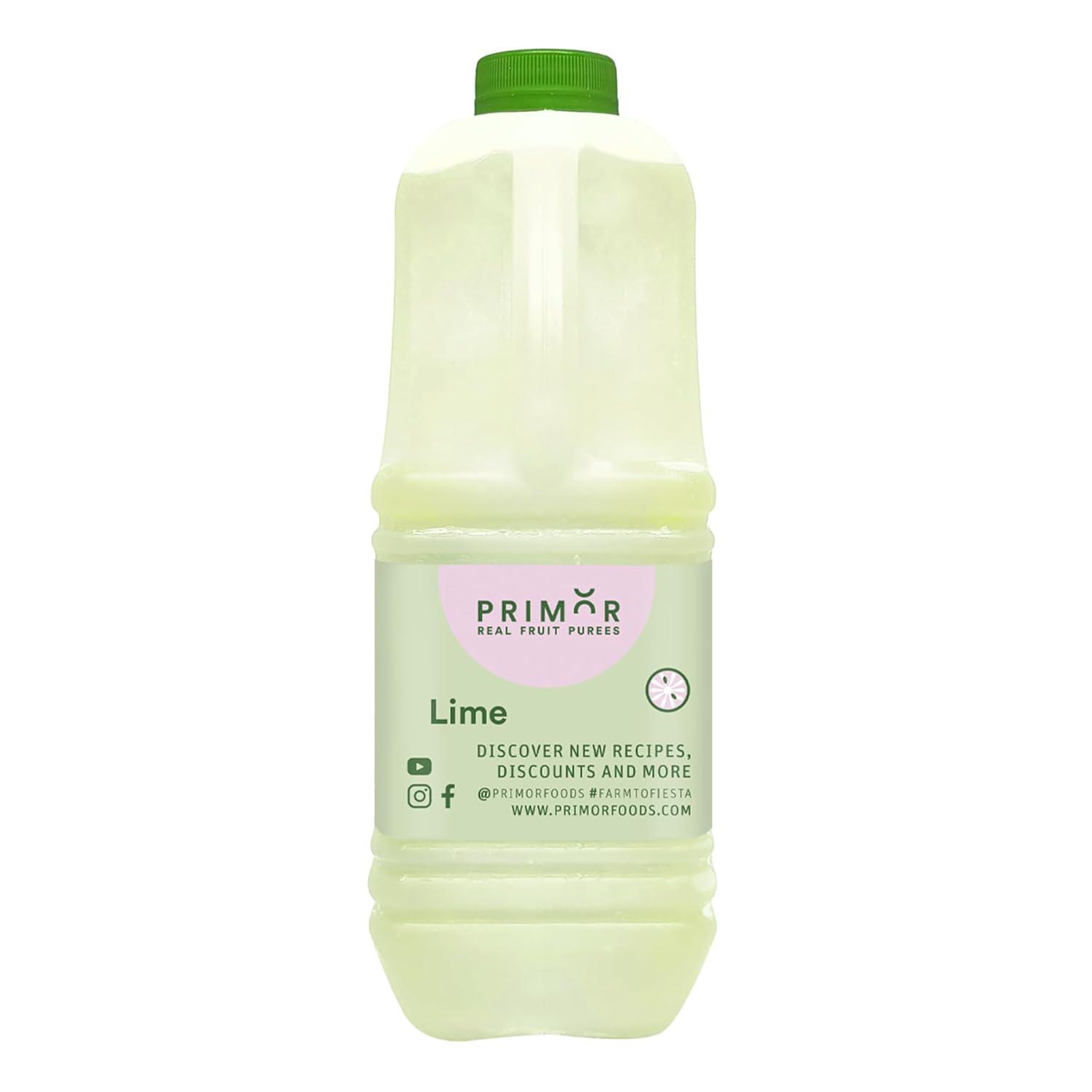 Primor Fruit Purees | Made with Real Fruit | Countless Applications: Juices, Smoothies, Cocktails, Desserts, and More - Lime