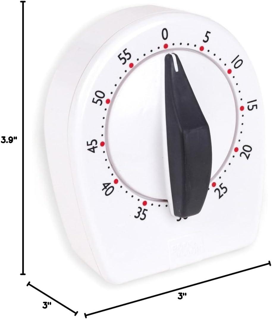 GoodCook 60-Minute Precision Long Ring Kitchen Timer, White