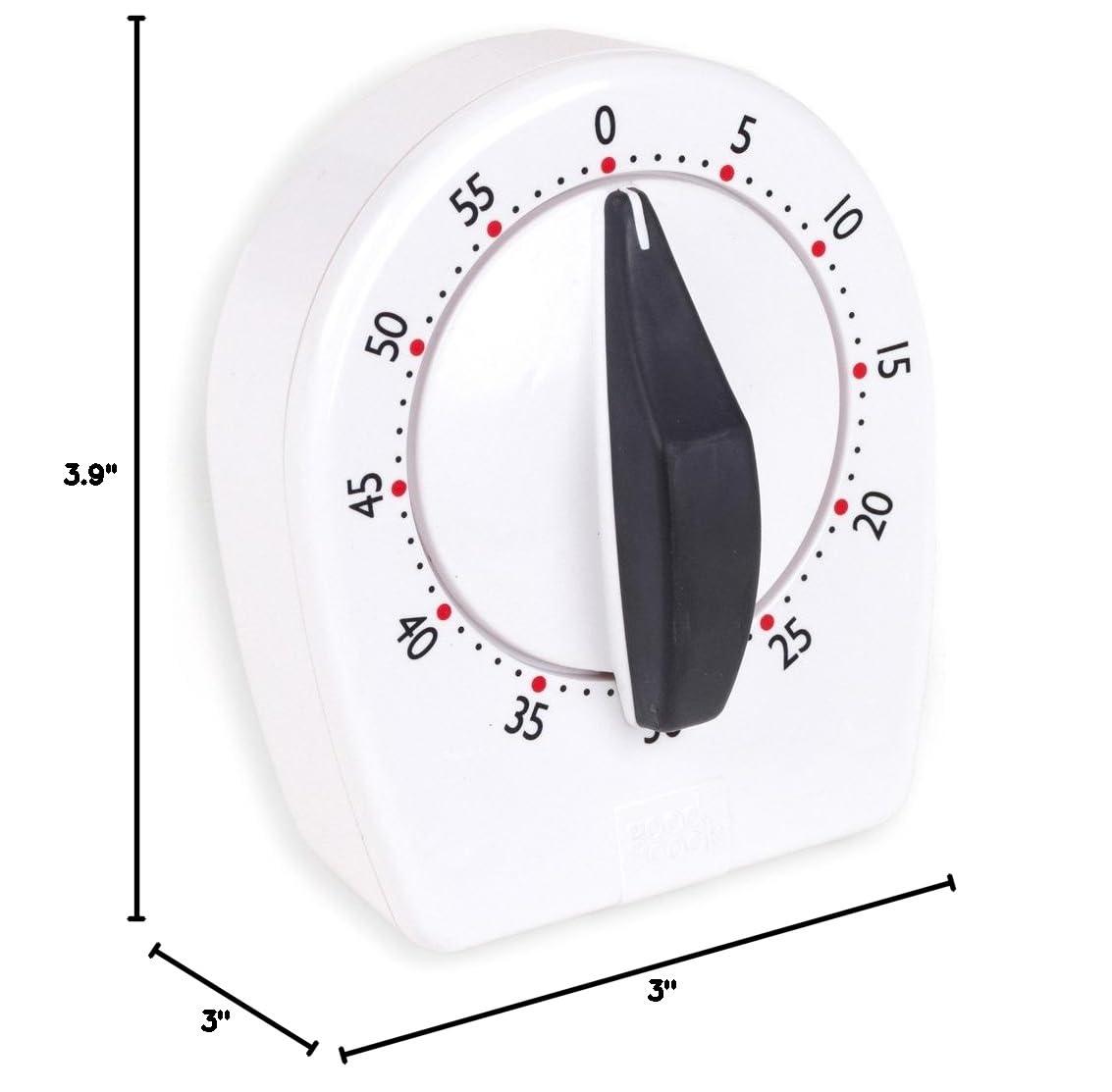 GoodCook 60-Minute Precision Long Ring Kitchen Timer, White