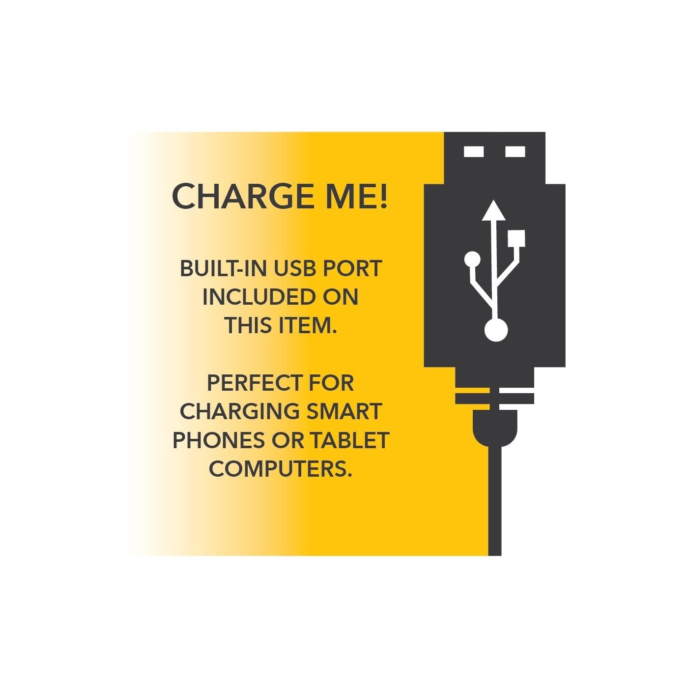 Avon 17" Desk Lamp With USB And Wireless Charging