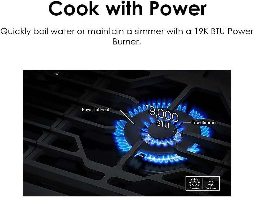 30" Smart Gas Cooktop with Illuminated Knobs