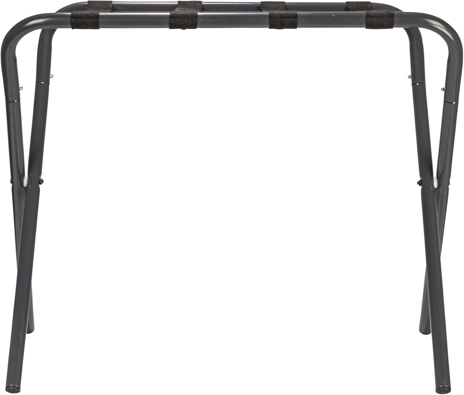 Luggage Rack, Grey Frame with Black Straps