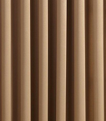 Sun Zero Bartlett Grommet Room Darkening Extra Wide Patio Curtain Panel, 100"X84", Taupe