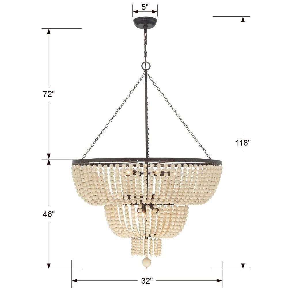 Crystorama Lighting Rylee 12 - Light Chandelier in  Matte Black