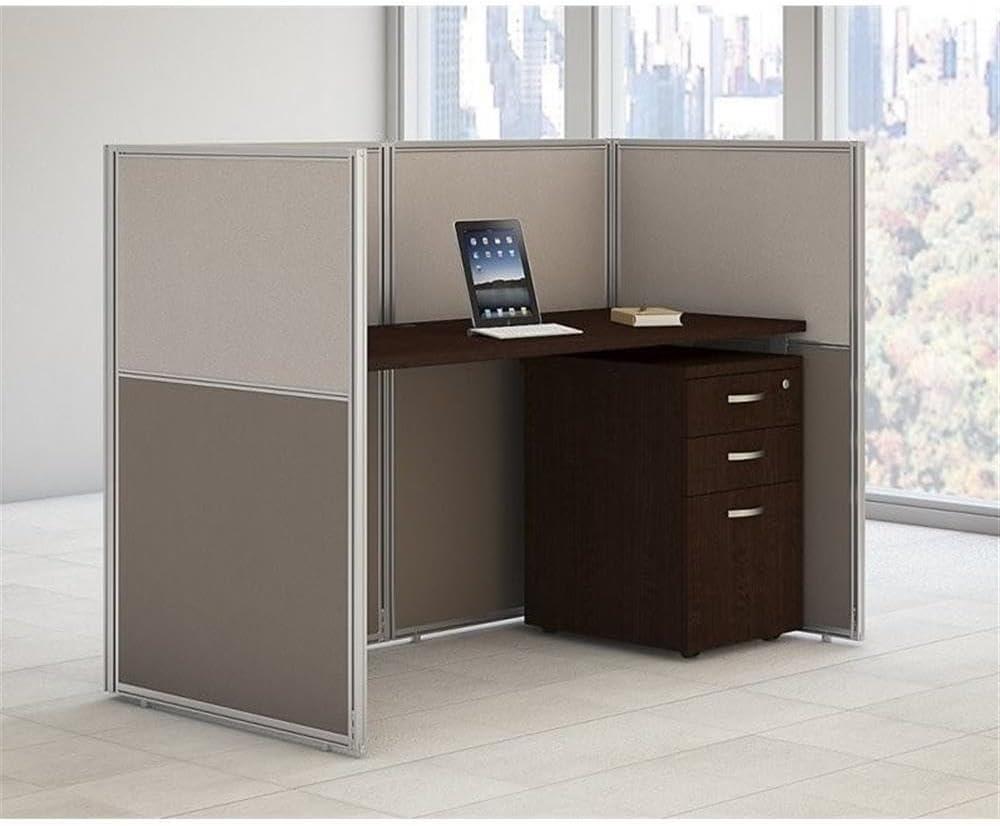 Easy Office Rectangle 1 Person Benching Workstation with Cable Management