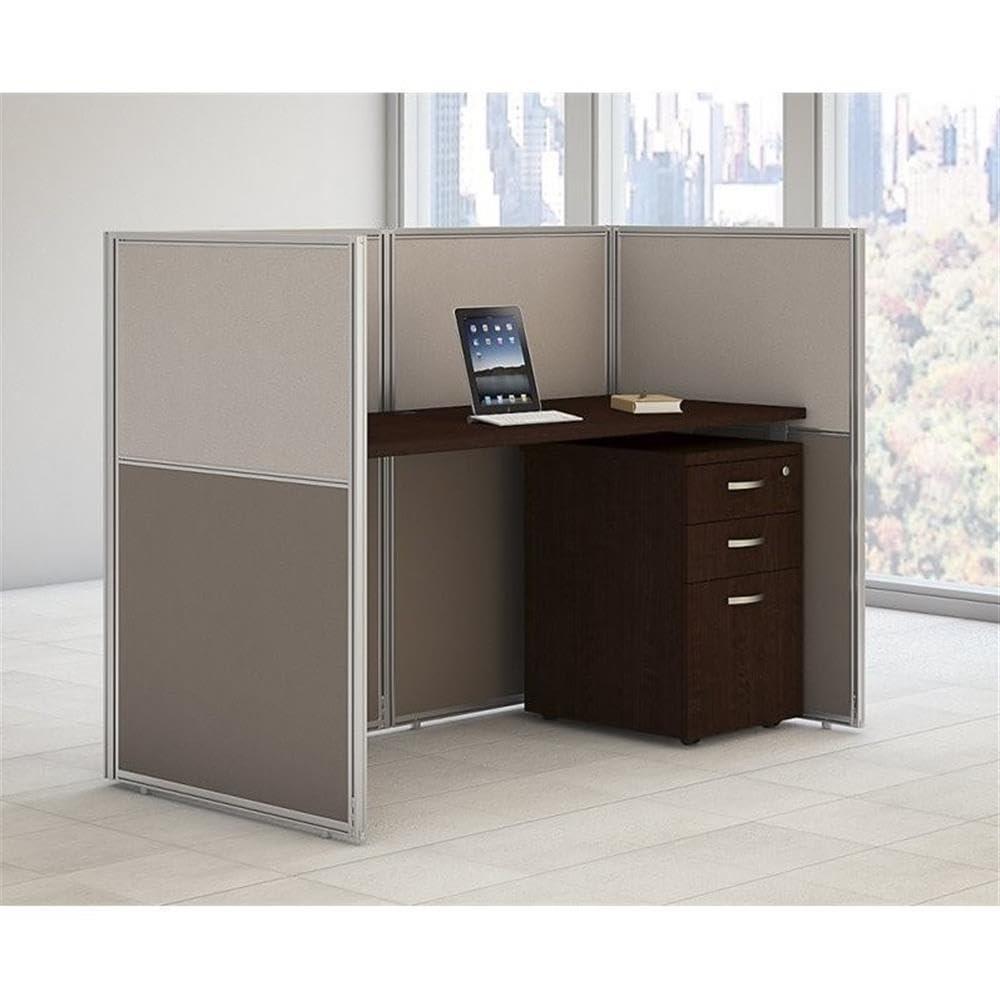 Easy Office Rectangle 1 Person Benching Workstation with Cable Management