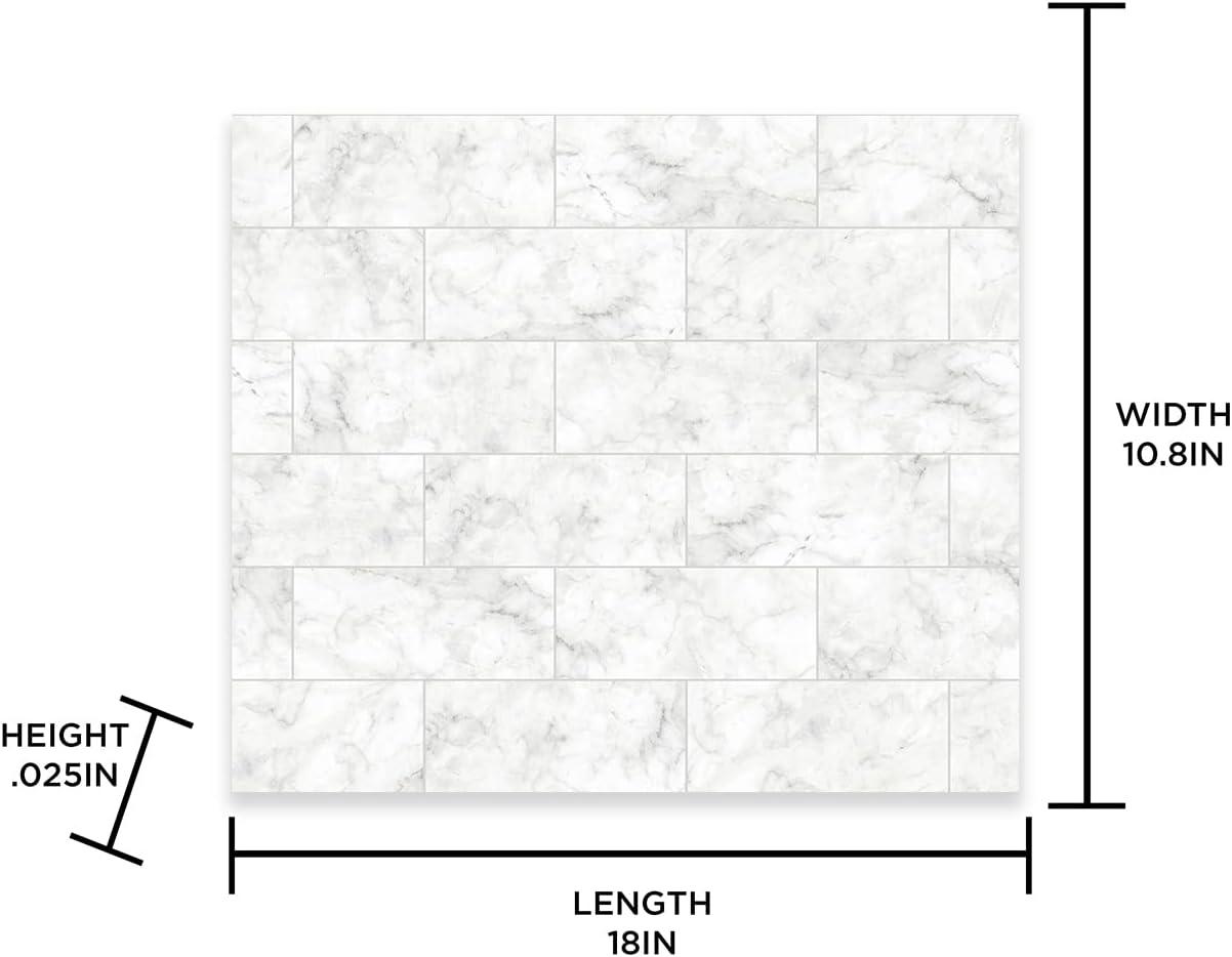 Brewster Home Fashions Marble Tile Peel & Stick Backsplash