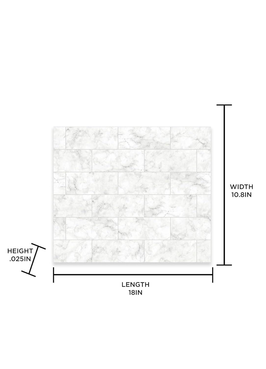 Brewster Home Fashions Marble Tile Peel & Stick Backsplash
