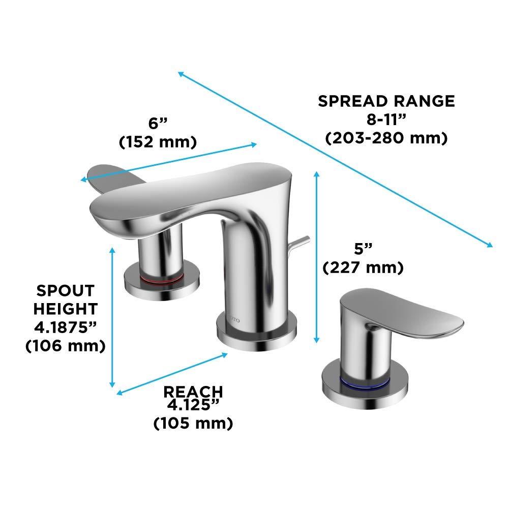 TOTO TLG01201U#CP Double Handle Bathroom Faucet with Drain Assembly