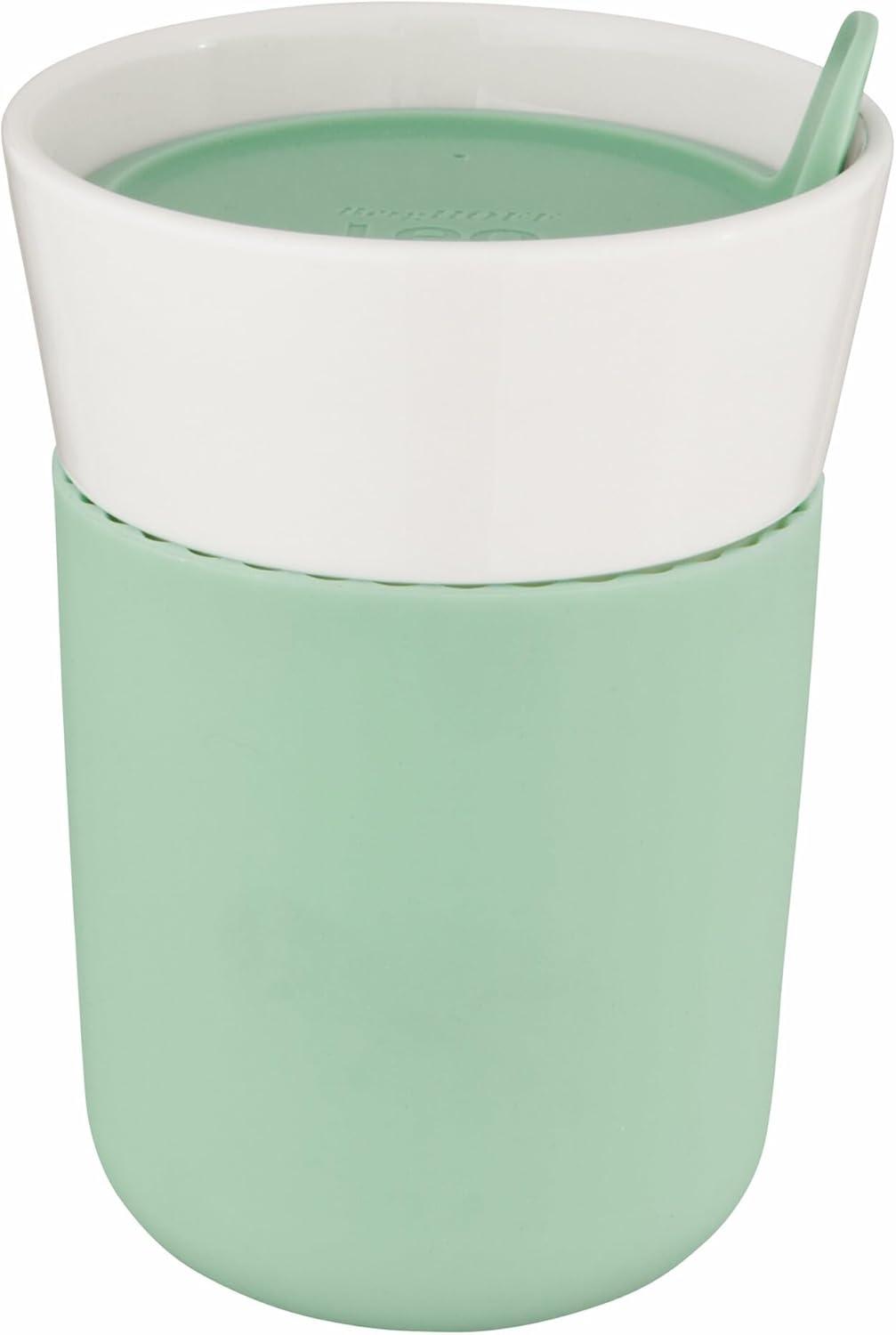 BergHOFF Leo 11.2oz Porcelain Travel Mug, Green