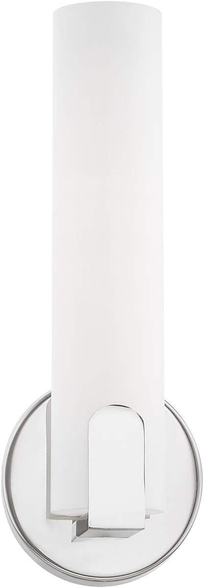 Livex Lighting Lund 8W LED Contemporary Metal ADA Wall Sconce in Polished Chrome