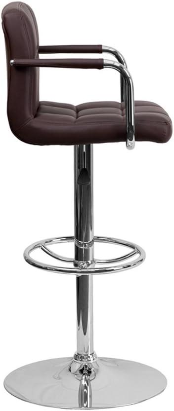 Adjustable Bar Stools - Counter Height Barstools with Back and Armrest