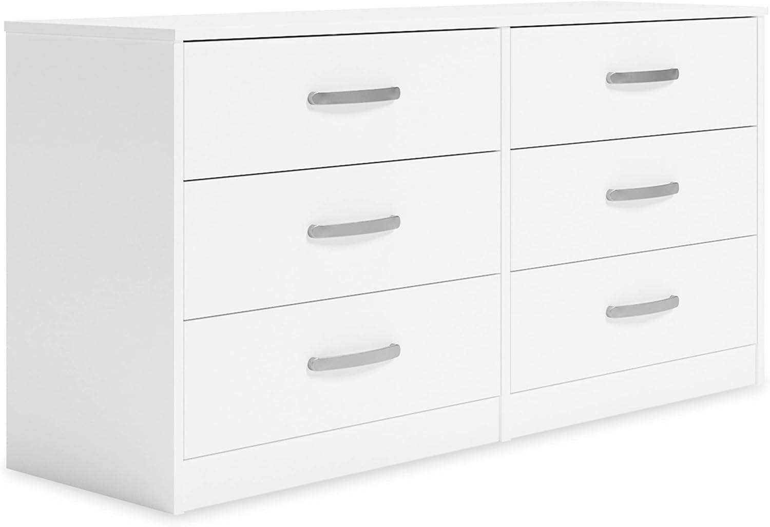 Signature Design by Ashley Casual Flannia 6 Drawer Dresser, White