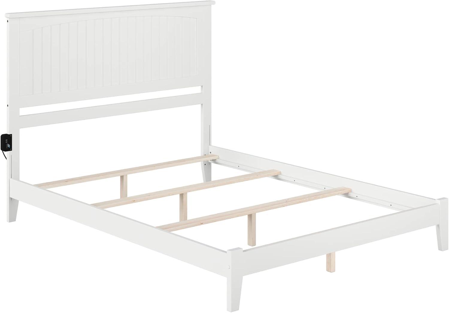 Nantucket King Wood Frame Bed with Drawer and Headboard in Grey