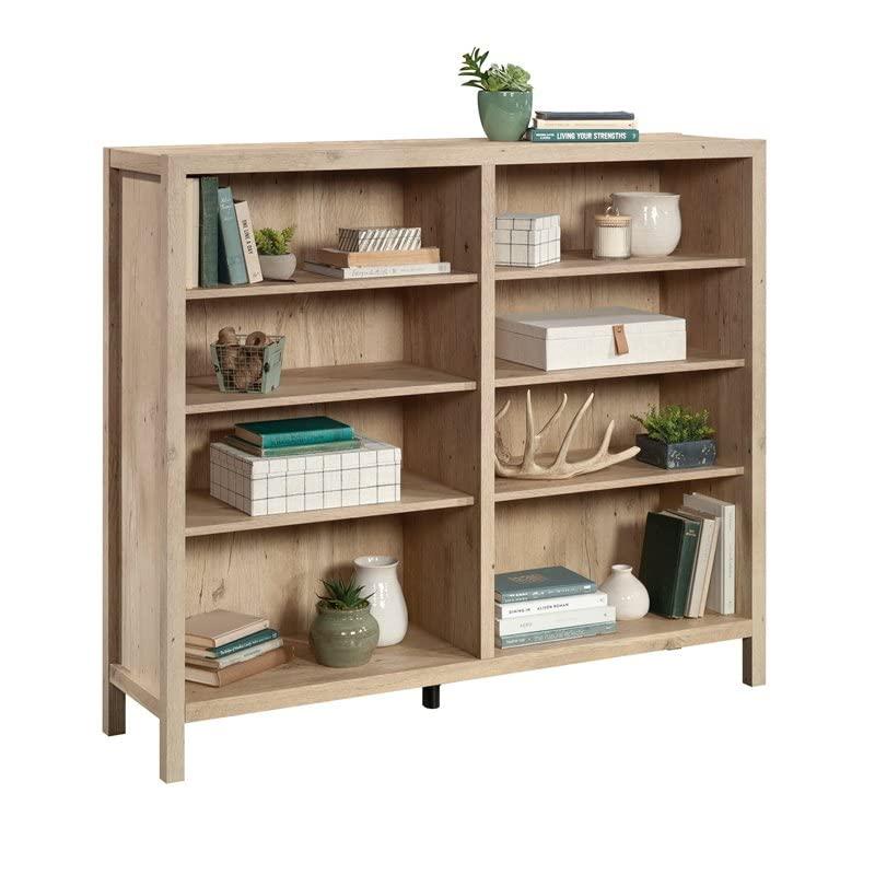 Adjustable Prime Oak 6-Cubby Storage Bookcase